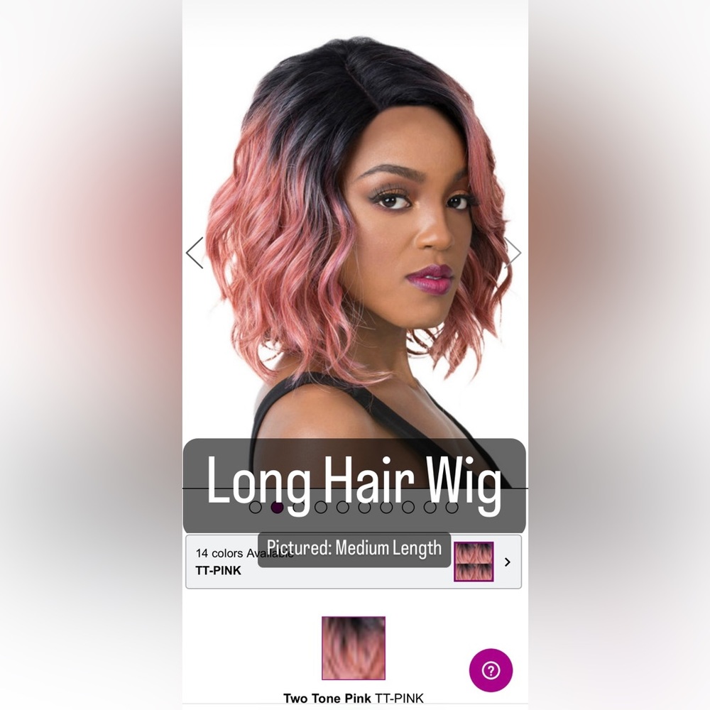 NWT It’s a Wig Angelica 2 TTPink Long Wig